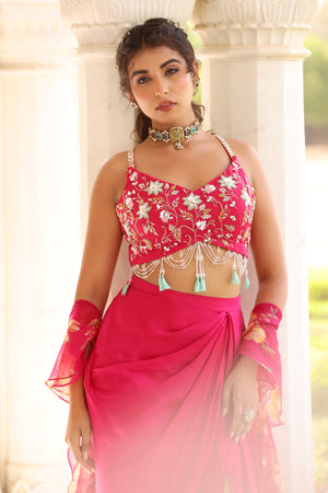 Drape Skirt in Satin image 10
