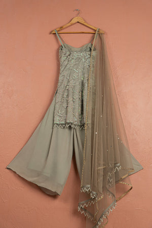 Steal Grey Sharara Set image 1