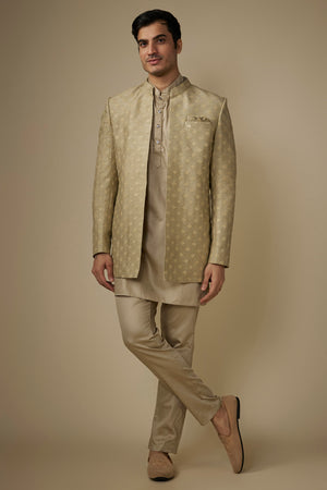 Champagne Gold Indo Western Set (Copy) - XL image
