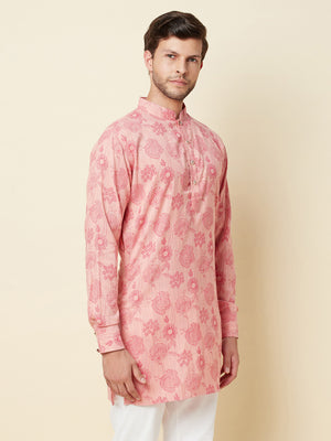 Pink Floral Kurta image 2