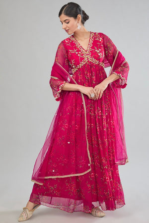 Printed Anarkali set - XL image