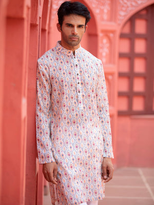 Geometric Print Kurta Set image 3