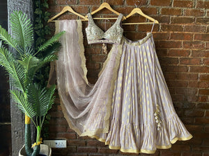 Mirror Work Blouse Lehenga Set image 1
