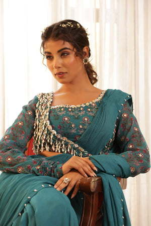 Pre Drape Saree image 4