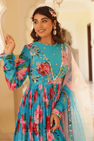Floral Printed Anarkali image 3