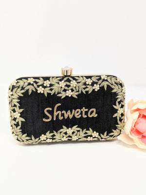 Rectangle Embroidered Clutch image 3