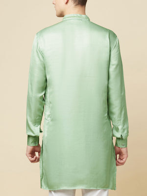 Mint Green Art Silk Kurta image 1