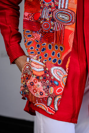 Dawn Highlighted Half Jacket Paidwan With Pants image 4