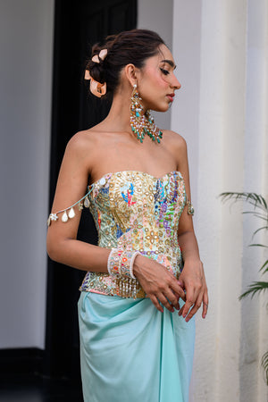 Gardenia Highlighted Corset With Skirt image 5