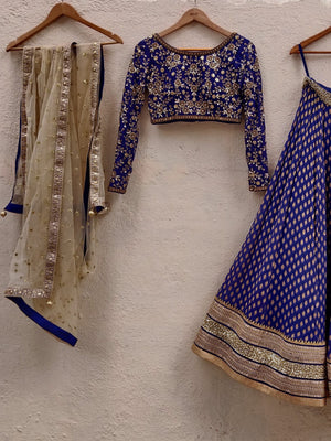 Indigo Blue Sharmily Lehenga image 3
