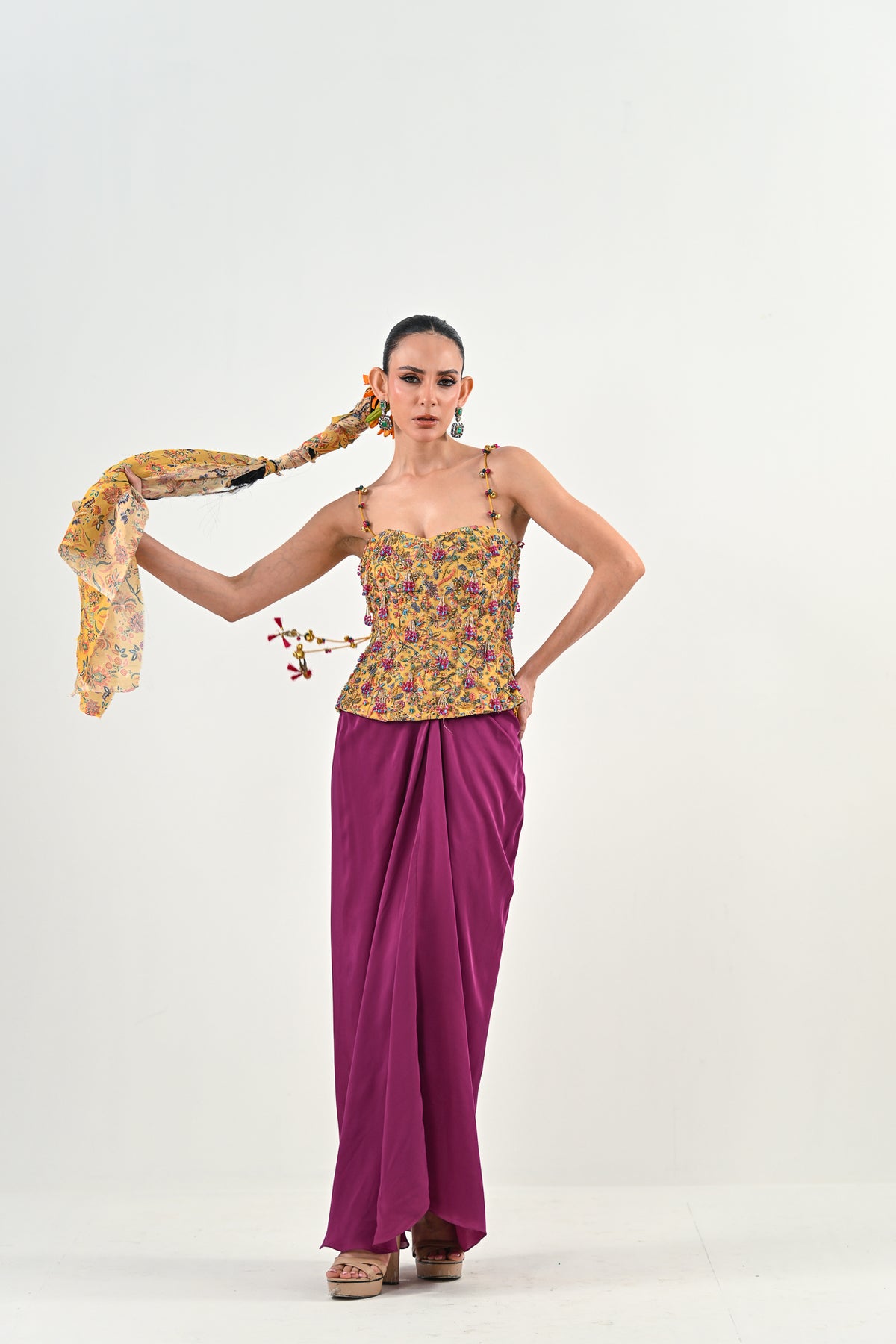 M CORSET DHOTI SET image 1