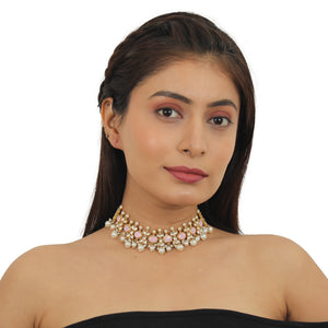 Light Pink Chokers Necklace Set image 6
