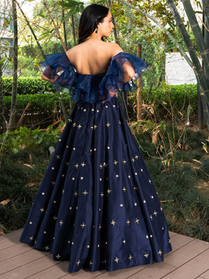 Aarzu Navy Blue Gown image 4