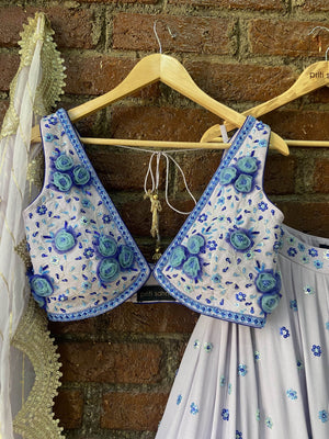 Periwinkle Sharmily Lehenga Set image 5
