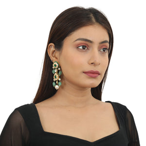 Green Meenakari Necklace Set image 3