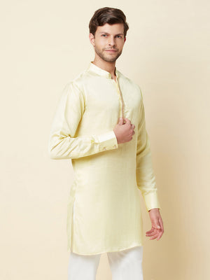 Yellow Linen Kurta image 3