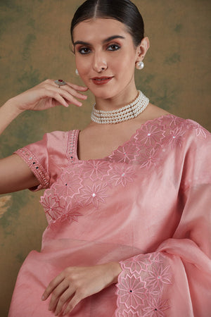 Onion Pink Saree image 6