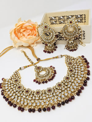 Mogra Kundan Necklace Set image 2