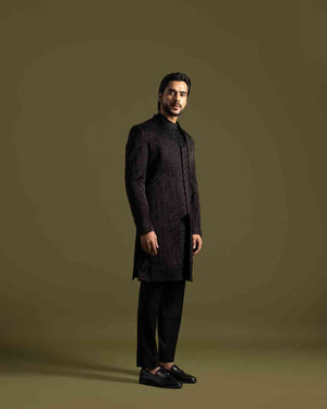 Black Achkan Set image 3