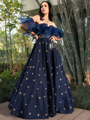 Aarzu Navy Blue Gown - L image