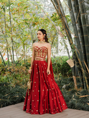 Aarzo Corset Lehenga Set image 3