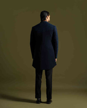 Midnight Blue Achkan Set image 4