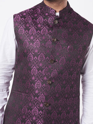 Purple Cotton Bundi Jacket image 1