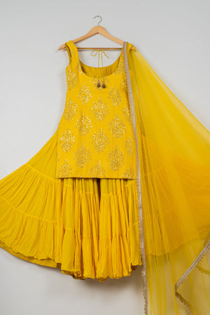 Daffodil Yellow Sharara Set image 2