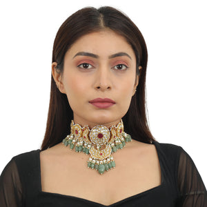 Pink And White Stone Necklace Set image 3