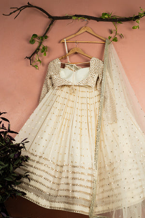 Ivory Radiant Sequin Lehenga Set image 3