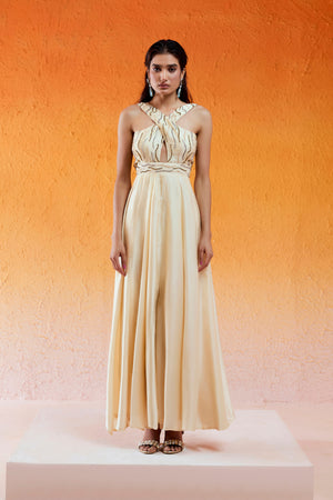 Ivory Embroidered Jumpsuit image 2
