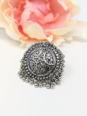 Oxidized Ring with Ghungroo image 0