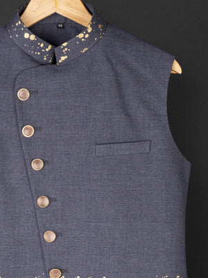 Splash of Gold Bundi Jacket - Blue image 1