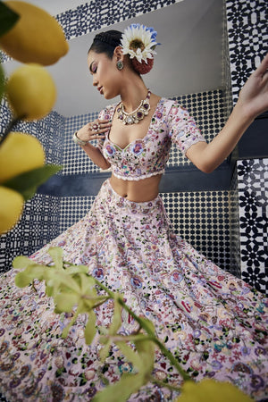 Light Pink Double Layer Lehenga image 4