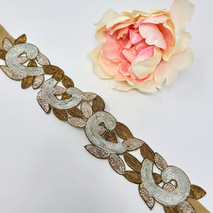 Beige Embroidered Belt image 1