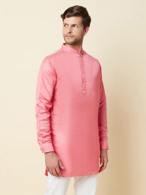 Pink Linen Kurta image 2