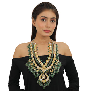 Bridal Double Layered Necklace Set image 6