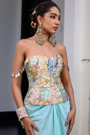 Gardenia Highlighted Corset With Skirt image 2