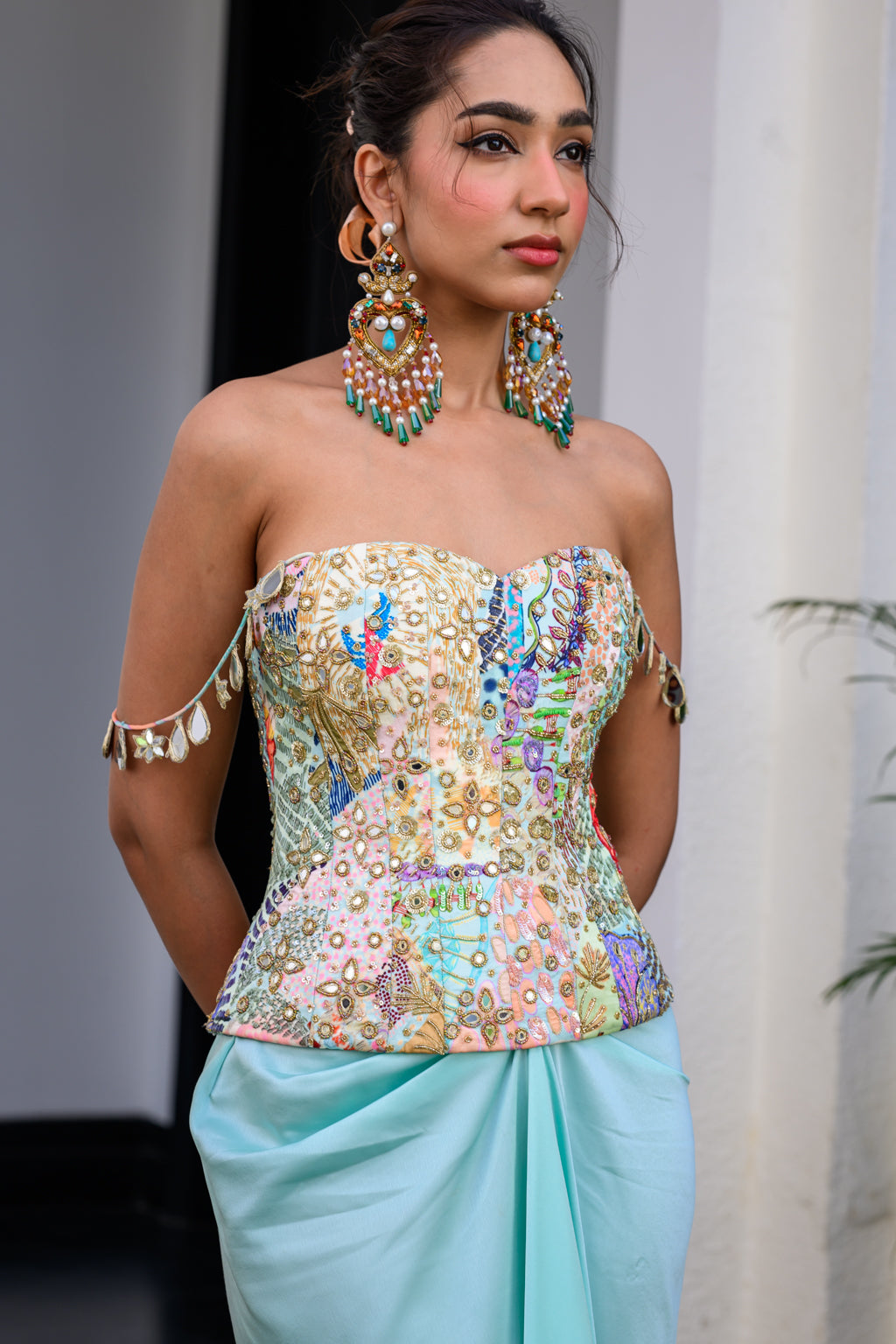Gardenia Highlighted Corset With Skirt image 1