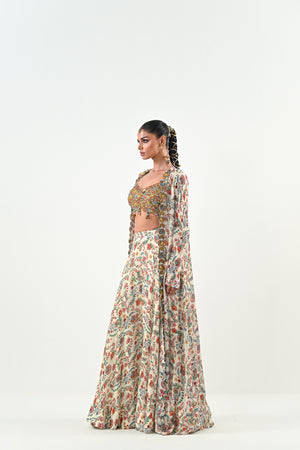 IB FLARED PANT EMBROIDERED JACKET SET image 3