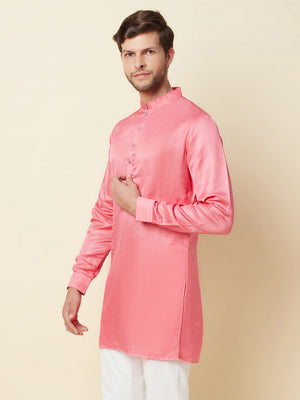 Pink Linen Kurta image 4