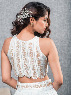 Mint Blue Lehenga Set image 1