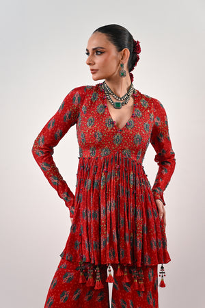 SCARLET ANARKALI SET image 3