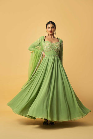 Mint green Anarkali image 4