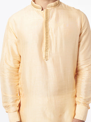 Nude Silk Kurta Set image 1