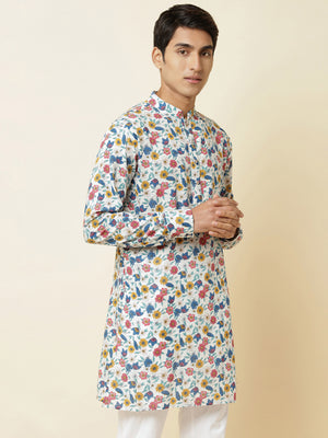 Multicolored Floral Print Kurta image 3
