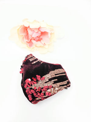 Sequins Velvet Face Mask image 5