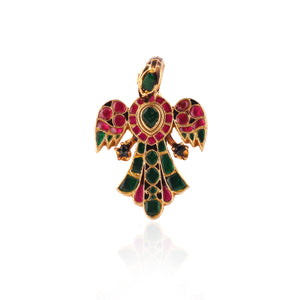 Pink And Green Peacock Ring image 0
