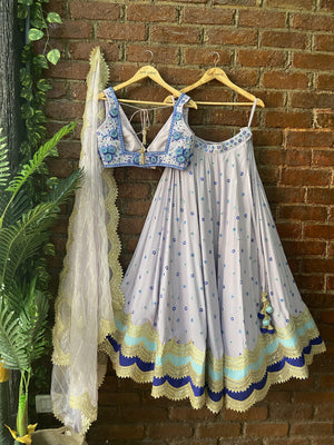 Periwinkle Sharmily Lehenga Set image 2