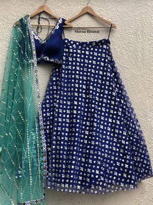 Royal Blue Lehenga Set - Custom image